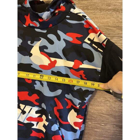 Nike hoodie boys Sz Large pullover sweatshirt Camo red white blue patriotic - Picture 5 of 7